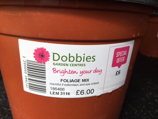 Dobbie's plant label