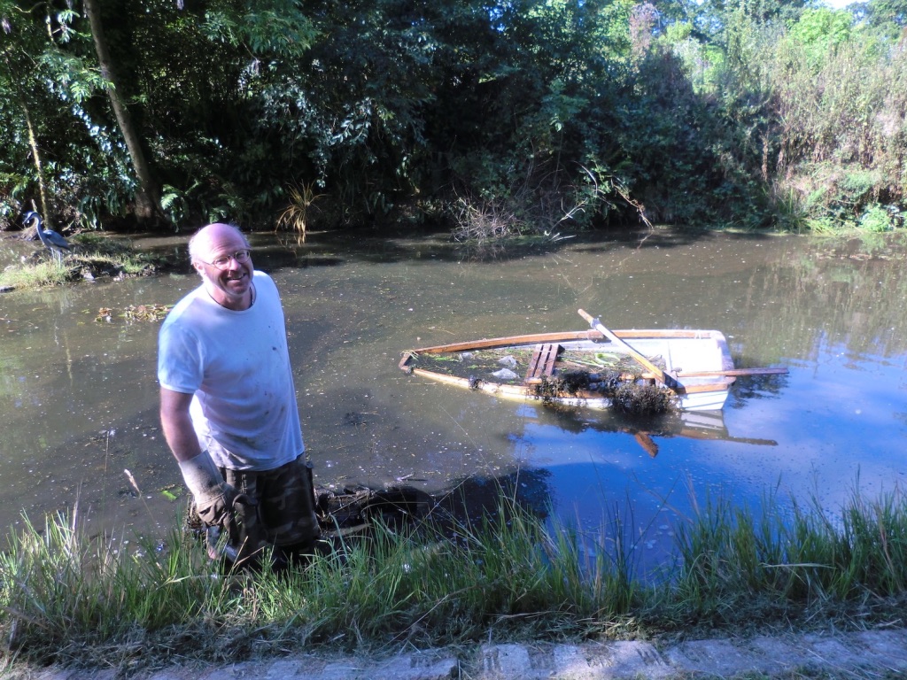 Nigel in the pond