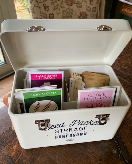 Seed Packet Storage Tin 'Stone' 