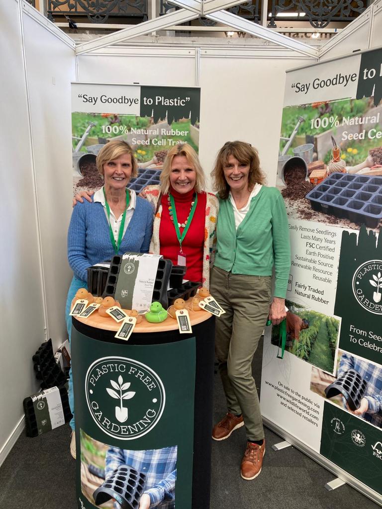 Elaine, Laura and Caroline at press event