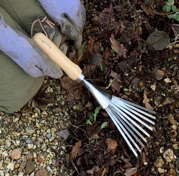 Garden hand deals rake