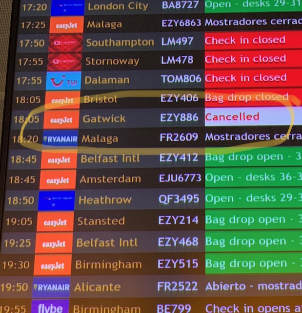 Cancelled flight