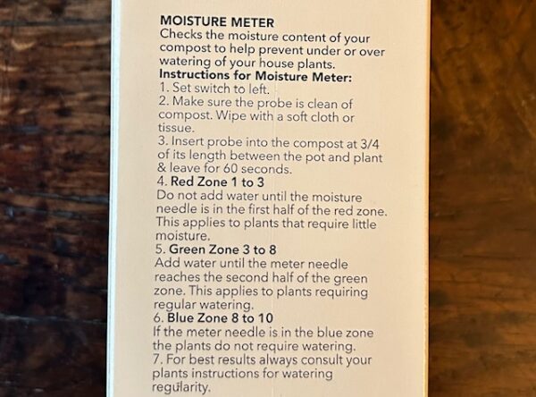 pH meter- moisture instructions