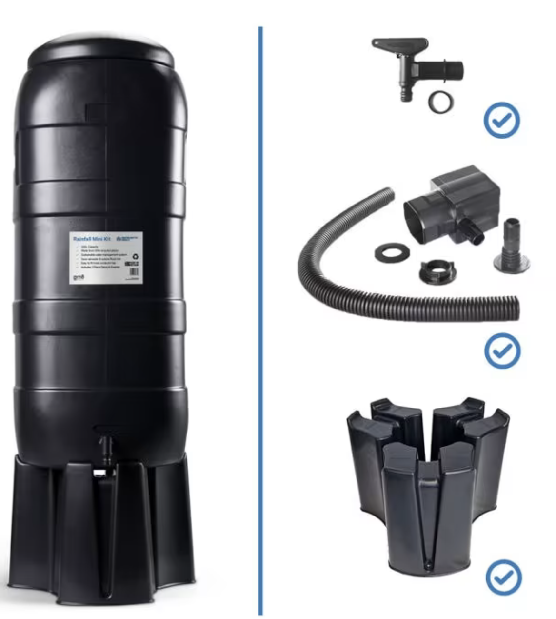 Slimline mini water butt kit